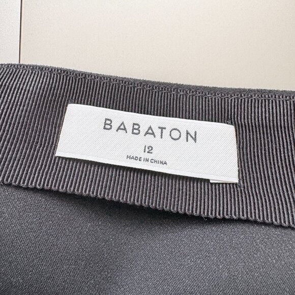 Aritzia Babaton Hopper Faux Suede Mini Skirt Black Size 12 - Picture 7 of 8